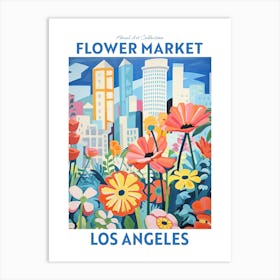 Los Angeles California Flower Market Floral Art Print Travel Print Plant Art Modern Style Art Print