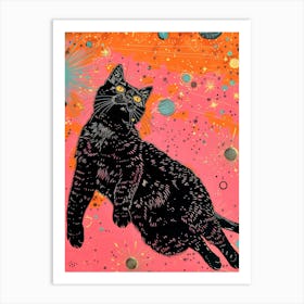 Cat In Space Art Print