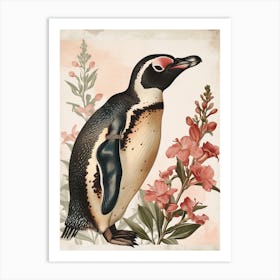 Adlie Penguin St Kilda Breakwater Vintage Botanical Painting 2 Art Print