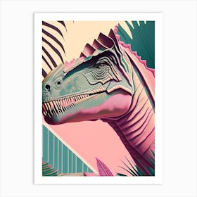 Carnotaurus Pastel Dinosaur Art Print
