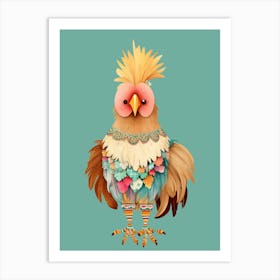 Colorful Chicken Art Print