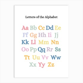 Letters Of The Alphabet Art Print