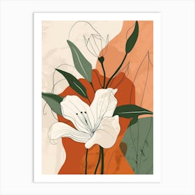 Abstract Lily Art Print