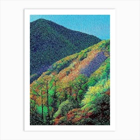 Great Smoky Mountains National Park United States Of America Pointillism Art Print