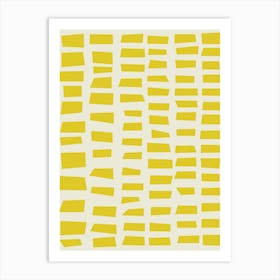 Yellow Tribal Style 1 Art Print