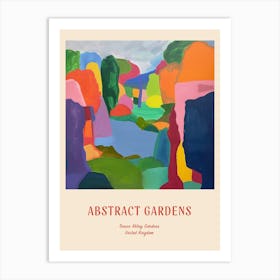 Colourful Gardens Tresco Abbey Gardens United Kingdom 3 Red Poster Art Print