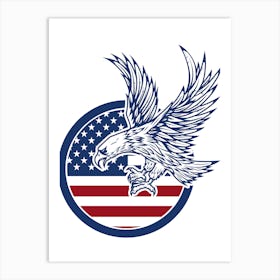 American Eagle Logo Art Print