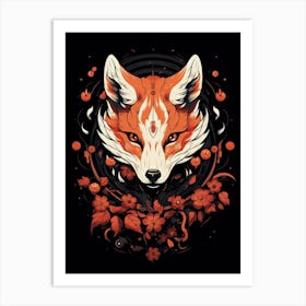 Floral Foxy Art Print
