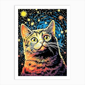 Stellar Pawradigm, Psychedelic Cats series Art Print