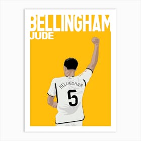 Jude Bellingham Inspired Football Funny Art Print