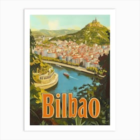 Aihrgdesign A Mid Century Modern Travel Poster For Bilbao Sho 0620ba26 46a9 4125 9557 A1e993d3c5a9 2 Art Print