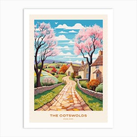 The Cotswolds England 3 Hike Poster Art Print