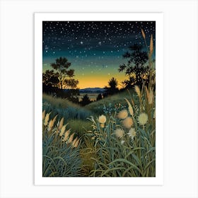 William Morris Night In The Meadow Art Print