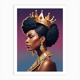 Afro Queen 2 Art Print