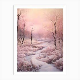 Dreamy Winter Painting Abisko National Park Sweden 4 Art Print