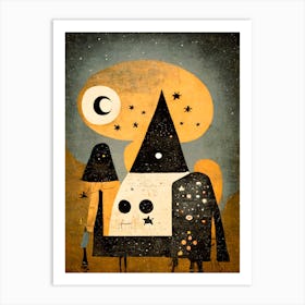 Midnight Village Art Print