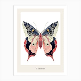 Colourful Insect Illustration Butterfly 25 Poster Art Print