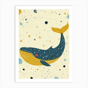 Yellow Blue Whale 1 Art Print