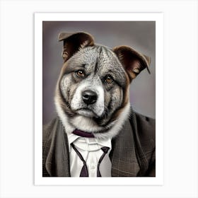 Dog In A Suit 2 Art Print