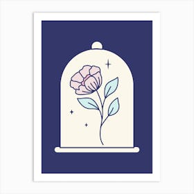 Flower Under Glass Cover Art Print