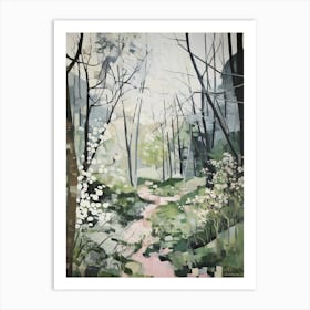 Grenn Trees In The Woods 13 Art Print