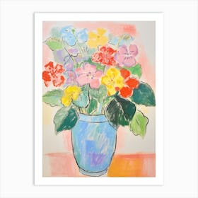 Flower Painting Fauvist Style Lantana 2 Art Print