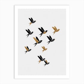 Origami Birds Collage Ii Art Print