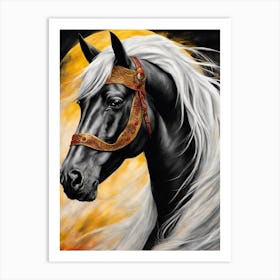 Horse With A Bridle Art Print