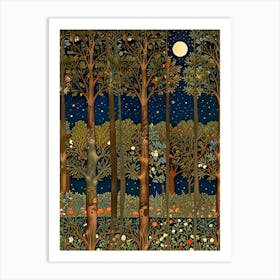 William Morris Night In The Woods 9 Art Print