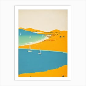 Galley Bay Beach Antigua Midcentury Art Print