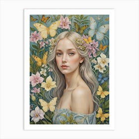 Butterfly Girl Art Print