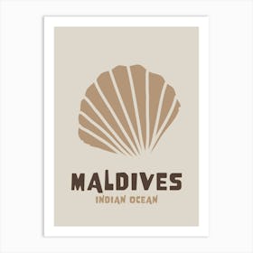 Maldives Neutral Brown Art Print