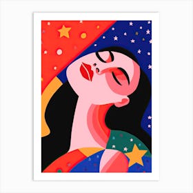 Virgo Illustration Zodiac Star Sign 2 (1) Art Print