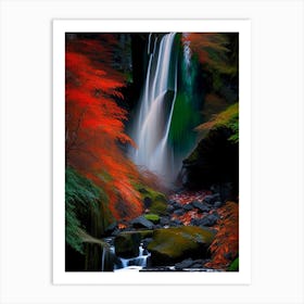 Henrhyd Falls, United Kingdom Nat Viga Style (3) Art Print