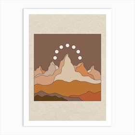 Night Time Mountains Art Print