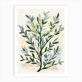 Juniper Tree Flat Illustration 1 Art Print