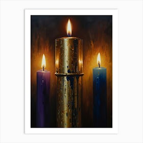 Three Candles Art Print