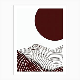 Hong Kong Abstract Flow Minimalist Bauhaus Poster