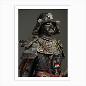 Darth Vader As A Vintagepunk Samurai 07 Art Print