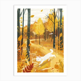 Autumn Cat In The Woods 3 Art Print