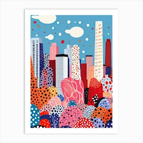 New York City, Illustration In The Style Of Pop Art 3 Art Print