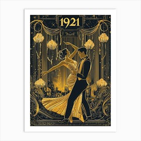 Aihrgdesign A Vintage Entertainment Poster For A 1921 Ballroo 5c0653ca 4ce7 44ec 93c0 5a95006332b1 1 Art Print