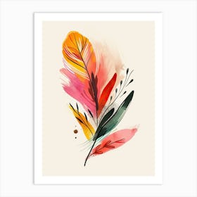 Radiant Abstraction Mid Century Style Art Print