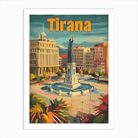 Aihrgdesign A Vintage Travel Poster Of Tirana 4 Art Print