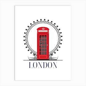 London Telephone Booth Art Print