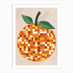 Orange Mosaic 45 Art Print