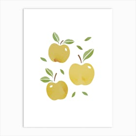 Apple Fruit Colourful Green Food Kitchen Art Nursery Wall Art Print