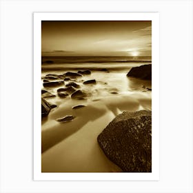 Rocks On The Beach 2 Art Print