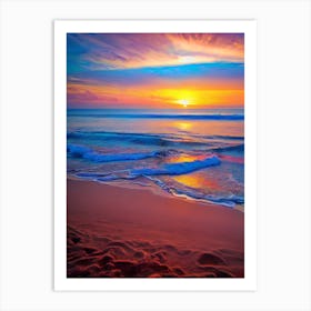 Sunset On The Beach 621 Art Print