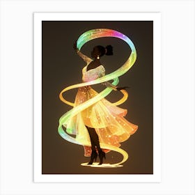 Rainbow Hoop Dancer Art Print